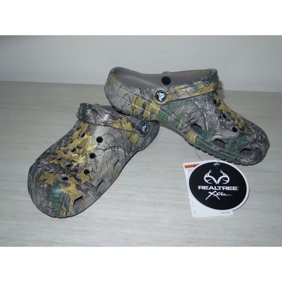 Crocs 206517 260 Men's Sz 5 Women's Sz 7 Camo Baya Realtree Xtra Clogs - Picture 1 of 10
